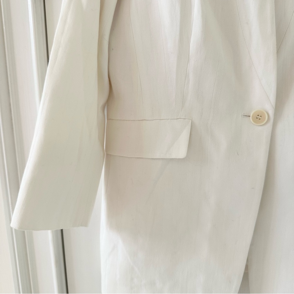 Lafayette 148 New York Blazer - Cream / White - Picture 3 of 8